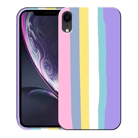 Imperium Ultra Slim Soft Silicon Anti-Slip Shockproof Protective Rainbow Pattern Cover for Apple iPhone XR