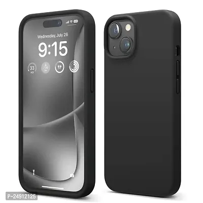 Imperium Silicone Back Case for Apple iPhone 15 Plus |Liquid Silicone| Thin, Slim, Soft Rubber Gel Case | Raised Bezels for Extra Protection of Camera  Screen (Black).-thumb0