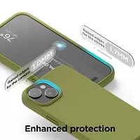 Imperium Silicone Back Case for Apple iPhone 15 |Liquid Silicone| Thin, Slim, Soft Rubber Gel Case | Raised Bezels for Extra Protection of Camera  Screen (Olive Green).-thumb3