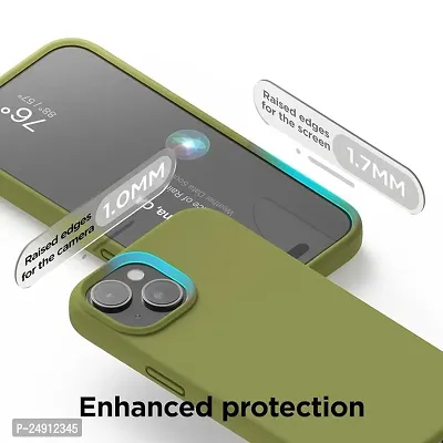 Imperium Silicone Back Case for Apple iPhone 15 |Liquid Silicone| Thin, Slim, Soft Rubber Gel Case | Raised Bezels for Extra Protection of Camera  Screen (Olive Green).-thumb4