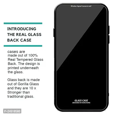 Imperium Toughened Glossy Hybrid Back Case for Samsung Galaxy F22 (Tempered Glass Back Panel + TPU Frame) Compatible for Samsung Galaxy F22 - Black.-thumb3