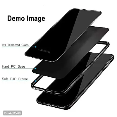 Imperium Toughened Glossy Hybrid Back Case for Oppo A74 (Tempered Glass Back Panel + TPU Frame) Compatible for Oppo A74 - Black-thumb2