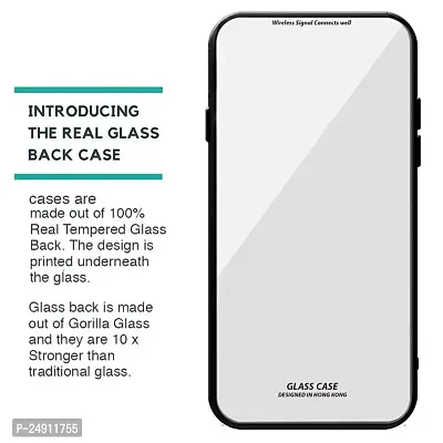 Imperium Toughened Glossy Hybrid Back Case for Realme C21Y (Tempered Glass Back Panel + TPU Frame) Compatible for Realme C21Y - White-thumb3