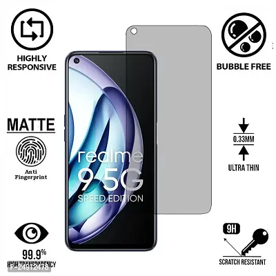 Imperium Frosted Matte Finish (Anti-Scratch) Tempered Glass Screen Protector for Realme 9 5G Speed Edition-thumb2