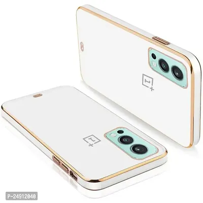 Imperium Chrome Plated Transparent Silicone Back Cover for OnePlus Nord 2 5G (White).