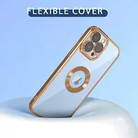 Imperium Clear Back Case for Apple iPhone 13 Pro Max [Never Yellow] Luxury Electroplating Protective Slim Thin Cover with Camera Lens Protector Design Compatible for Apple iPhone 13 Pro Max - Gold.-thumb3