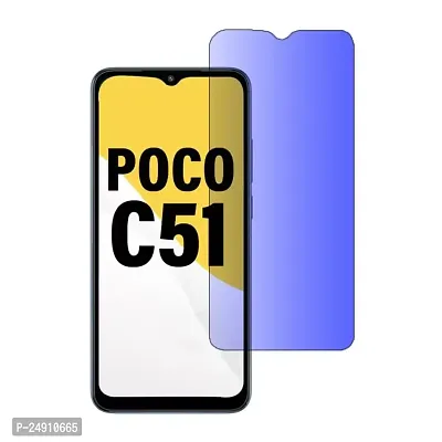 Imperium Anti Blue Light (Blue Light Resistant to Protect your Eyes) Tempered Glass Screen Protector for Poco C51.