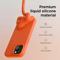 Imperium Silicone Back Case for Apple iPhone 15 |Liquid Silicone| Thin, Slim, Soft Rubber Gel Case | Raised Bezels for Extra Protection of Camera  Screen (Orange).-thumb1