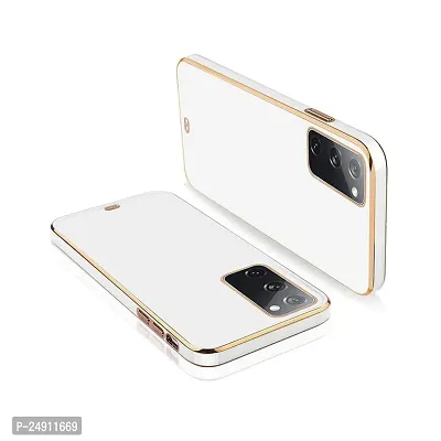 Imperium Chrome Plated Transparent Silicone Back Cover for Samsung Galaxy S20 FE (White).