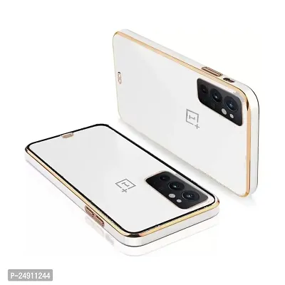 Imperium Chrome Plated Transparent Silicone Back Cover for OnePlus 9RT (White).