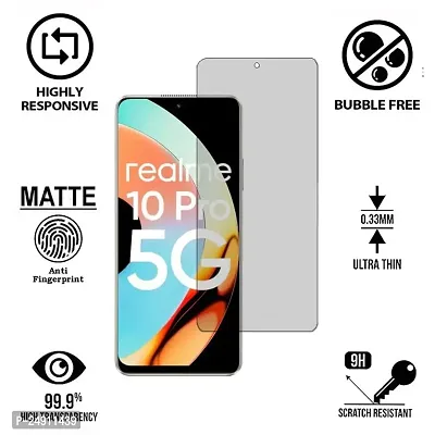 Imperium Frosted Matte Finish (Anti-Scratch) Tempered Glass Screen Protector for Realme 10 Pro 5G.-thumb2