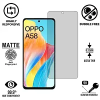 Imperium Frosted Matte Finish (Anti-Scratch) Tempered Glass Screen Protector for OPPO A58.-thumb1