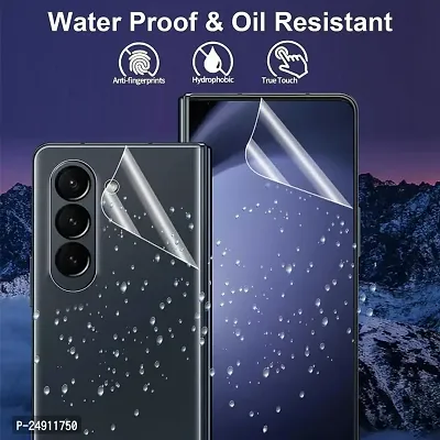 Imperium HD Clear Screen Protector (Full Covered Outer + Inside TPU Film + Back Panel) designed for Samsung Galaxy Fold 5 5G - Transaprent-thumb2