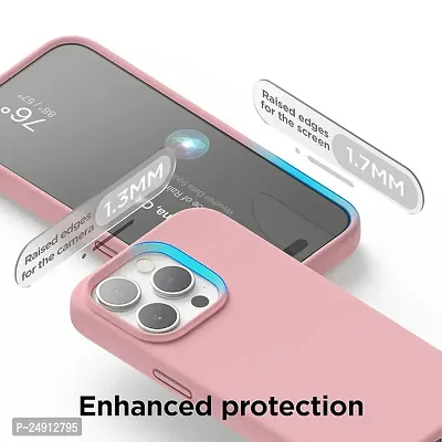 Imperium Silicone Back Case for Apple iPhone 15 Pro Max |Liquid Silicone| Thin, Slim, Soft Rubber Gel Case | Raised Bezels for Extra Protection of Camera  Screen (Pink).-thumb4