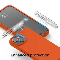 Imperium Silicone Back Case for Apple iPhone 15 |Liquid Silicone| Thin, Slim, Soft Rubber Gel Case | Raised Bezels for Extra Protection of Camera  Screen (Orange).-thumb3