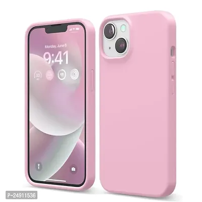 Imperium Silicone Back Case for Apple iPhone 13 |Liquid Silicone| Thin, Slim, Soft Rubber Gel Case | Raised Bezels for Extra Protection of Camera  Screen (Baby Pink).
