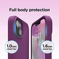 Imperium Silicone Back Case for Apple iPhone 13 |Liquid Silicone| Thin, Slim, Soft Rubber Gel Case | Raised Bezels for Extra Protection of Camera  Screen (Purple).-thumb3
