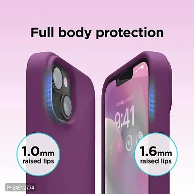 Imperium Silicone Back Case for Apple iPhone 13 |Liquid Silicone| Thin, Slim, Soft Rubber Gel Case | Raised Bezels for Extra Protection of Camera  Screen (Purple).-thumb4