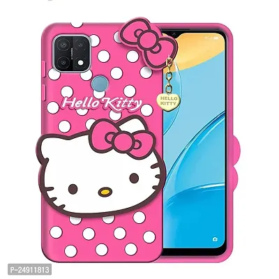 Imperium 3D Hello Kitty Soft Rubber-Silicon Back Cover for Oppo A15  Oppo A15s