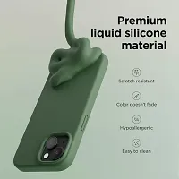 Imperium Silicone Back Case for Apple iPhone 15 Plus |Liquid Silicone| Thin, Slim, Soft Rubber Gel Case | Raised Bezels for Extra Protection of Camera  Screen (Dark Green).-thumb1