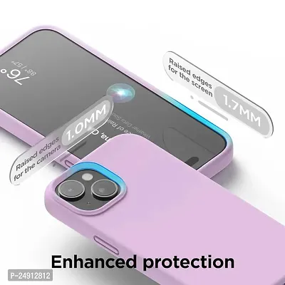 Imperium Silicone Back Case for Apple iPhone 15 Plus |Liquid Silicone| Thin, Slim, Soft Rubber Gel Case | Raised Bezels for Extra Protection of Camera  Screen (Lilac).-thumb4