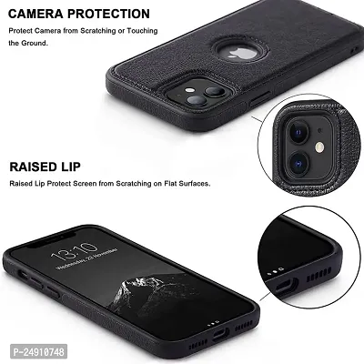 Imperium Leatherette Back Case for Apple iPhone 11 (with Logo Cut) Compatible for Apple iPhone 11 - Black-thumb4