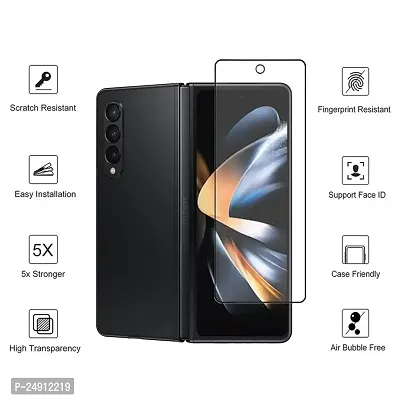 Imperium HD Clear Tempered Glass Screen Protector designed for Samsung Galaxy Fold 4 5G - Transaprent-thumb2