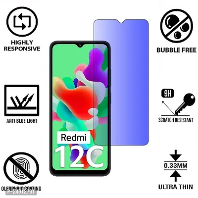 Imperium Anti Blue Light (Blue Light Resistant to Protect your Eyes) Tempered Glass Screen Protector for Redmi 12C.-thumb5