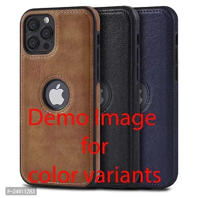 Imperium Leatherette Back Case for Apple iPhone 13 Pro (with Logo Cut) Compatible for Apple iPhone 13 Pro - Brown-thumb5