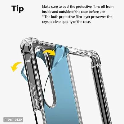 Imperium Back Cover for Samsung Galaxy Z Flip 5 5G, Slim Fit Crystal Clear Hard PC  Soft TPU Bumper Cover with Shockproof Heavy Duty Protection (Clear).-thumb5