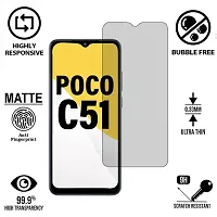 Imperium Frosted Matte Finish (Anti-Scratch) Tempered Glass Screen Protector for Poco C51.-thumb1