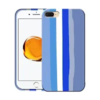 Imperium Ultra Slim Soft Silicon Anti-Slip Shockproof Protective Rainbow Pattern Cover for Apple iPhone 8 Plus (Blue)-thumb1