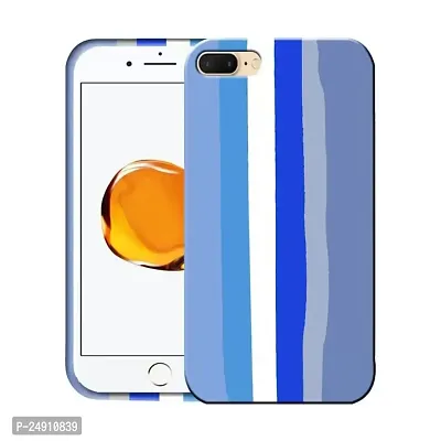 Imperium Ultra Slim Soft Silicon Anti-Slip Shockproof Protective Rainbow Pattern Cover for Apple iPhone 8 Plus (Blue)-thumb2