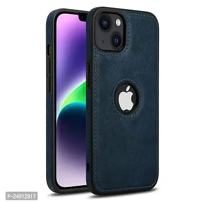 Imperium Leatherette Back Case for Apple iPhone 14 Pro (with Logo Cut) Compatible for Apple iPhone 14 Pro - Blue