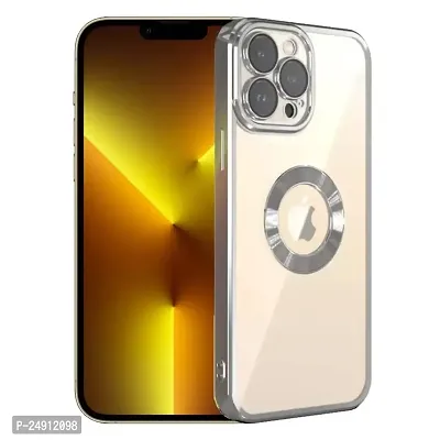 Imperium Clear Back Case for Apple iPhone 13 Pro Max [Never Yellow] Luxury Electroplating Protective Slim Thin Cover with Camera Lens Protector Design Compatible for Apple iPhone 13 Pro Max - Silver.
