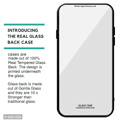 Imperium Toughened Glossy Hybrid Back Case for Poco C31 (Tempered Glass Back Panel + TPU Frame) Compatible for Poco C31 - White-thumb3