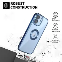 Imperium Clear Back Case for Apple iPhone 12 [Never Yellow] Luxury Electroplating Protective Slim Thin Cover with Camera Lens Protector Design Compatible for Apple iPhone 12 - Blue.-thumb3