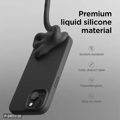 Imperium Silicone Back Case for Apple iPhone 15 Plus |Liquid Silicone| Thin, Slim, Soft Rubber Gel Case | Raised Bezels for Extra Protection of Camera  Screen (Black).-thumb2