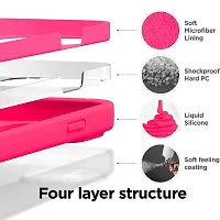 Imperium Silicone Back Case for Apple iPhone 13 |Liquid Silicone| Thin, Slim, Soft Rubber Gel Case | Raised Bezels for Extra Protection of Camera  Screen (Neon Pink).-thumb2