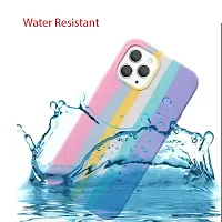 Imperium Ultra Slim Soft Silicon Anti-Slip Shockproof Protective Rainbow Pattern Cover for Apple iPhone 12 (Pink)-thumb4