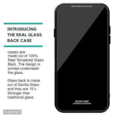 Imperium Toughened Glossy Hybrid Back Case for Redmi Note 10 Pro Max (Tempered Glass Back Panel + TPU Frame) Compatible for Redmi Note 10 Pro Max - Black.-thumb3