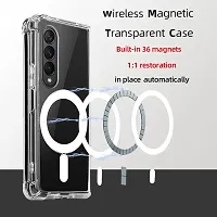 Imperium Magnetic Wireless Charging compatible Case for Samsung Galaxy Z Fold 4 5G | MilitaryGrade Protection | Hard Back  Soft Bumper | Raised Bezels for Extra Protection of Camera  Screen (Clear).-thumb1