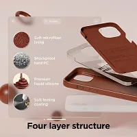 Imperium Silicone Back Case for Apple iPhone 15 Plus |Liquid Silicone| Thin, Slim, Soft Rubber Gel Case | Raised Bezels for Extra Protection of Camera  Screen (Brown).-thumb2