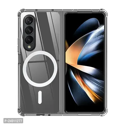 Imperium Magnetic Wireless Charging compatible Case for Samsung Galaxy Z Fold 4 5G | MilitaryGrade Protection | Hard Back  Soft Bumper | Raised Bezels for Extra Protection of Camera  Screen (Clear).