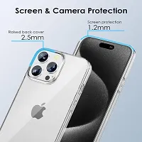 Imperium Back Case for iPhone 15 Pro Max| Non-Yellowing | Military-Grade Protective Case | Hard Back  Soft Bumper | Raised Bezels for Extra Protection of Camera  Screen (Liquid Crystal Clear).-thumb1