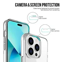 Imperium Back Cover for iPhone 15 Pro Max| Ultra Hybrid Clear Space Case | Hard Back  Soft Bumper | Raised Bezels for Extra Protection of Screen  Camera (Crystal Clear).-thumb1