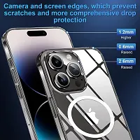 Imperium Clear [Wireless Charging Compatible], [Strong Magnet] [Non-Yellowing] [Military Grade Protection] Magnetic Slim Thin Bumper Phone Cover Compatible for Apple iPhone 14 Pro Max-thumb3