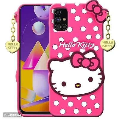 Imperium 3D Hello Kitty Soft Rubber-Silicon Back Cover for Samsung Galaxy M31s