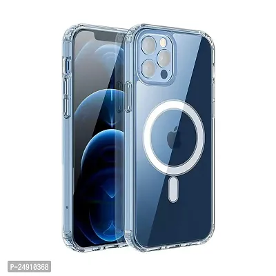 Imperium Apple iPhone 12 Pro Hybrid Magnetic Case| Supports Magnetic Wireless Charging| (TPU + Polycarbonate) Compatible for Apple iPhone 12 Pro - Transparent