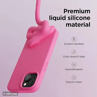 Imperium Silicone Back Case for Apple iPhone 15 Plus |Liquid Silicone| Thin, Slim, Soft Rubber Gel Case | Raised Bezels for Extra Protection of Camera  Screen (Neon Pink).-thumb2